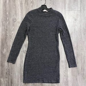 Blush Grey Fitted Sweater Dress | Small